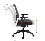 Chaise de bureau ATLAS tissu et maille - dossier haut - accoudoirs 3D - soutien lombaire - mécanisme synchrone - réglage profondeur d'assise