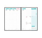 Agenda Oxford Flower semainier - année 2027 - 15 x 21 cm