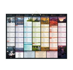 Calendrier semestriel mural 2027 - Bancolor - 40,5 x 55 cm