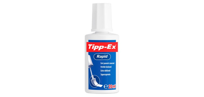 Correcteur liquide blanc flacon Tipp-Ex Rapid contenance 20 ml