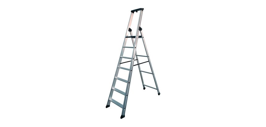 Scala apribile STP Issima per uso industriale e domestico in alluminio, 7 gradini
