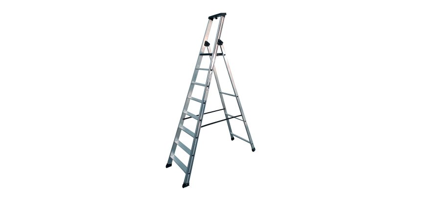 Scala apribile STP Issima per uso industriale e domestico in alluminio, 8 gradini