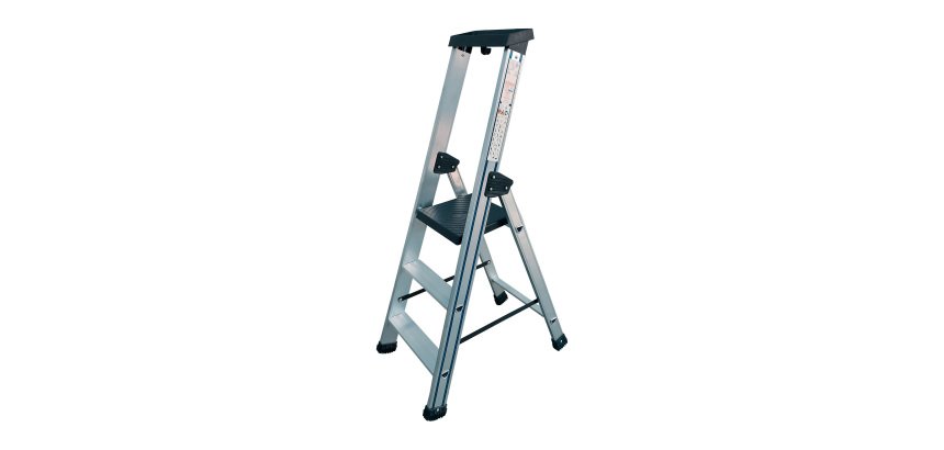 Scala apribile STP Issima per uso industriale e domestico in alluminio, 3 gradini