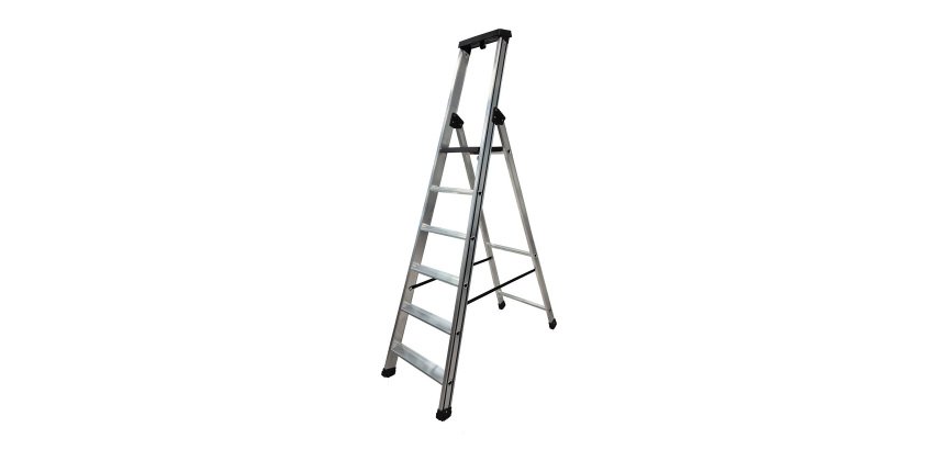 Scala apribile STP Issima per uso industriale e domestico in alluminio, 6 gradini