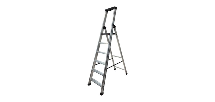 Scala apribile STP Issima per uso industriale e domestico in alluminio, 6 gradini