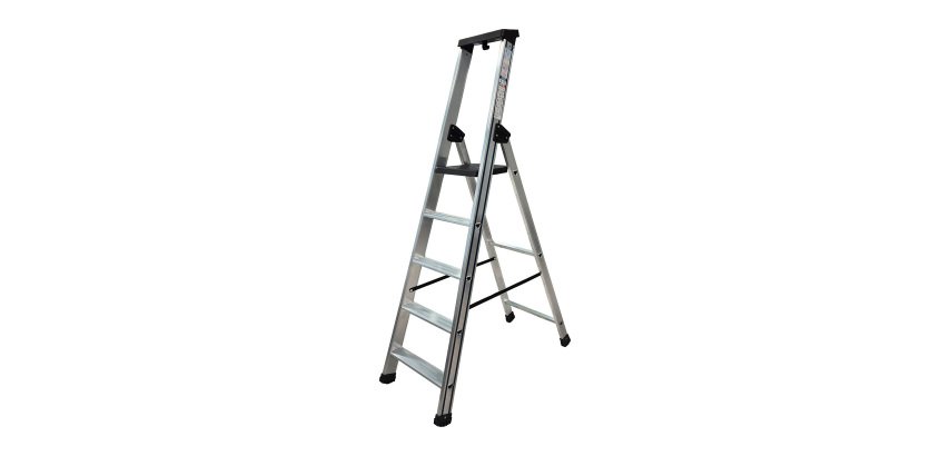 Scala apribile STP Issima per uso industriale e domestico in alluminio, 5 gradini