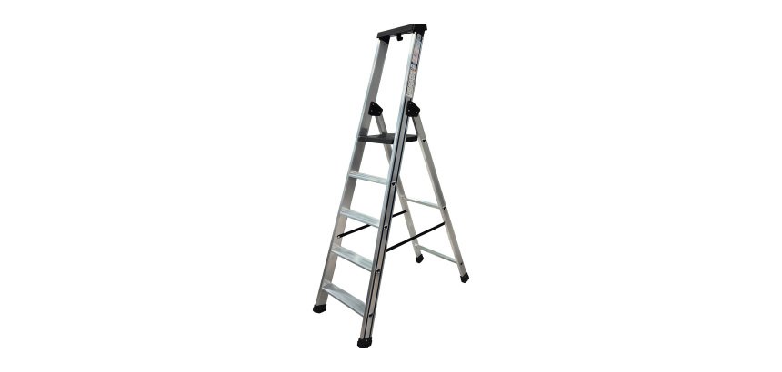 Scala apribile STP Issima per uso industriale e domestico in alluminio, 5 gradini