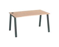 ECLA Right Office Pack Light Oak L 160 x D 80 cm Metal Legs + Versatag Outlet