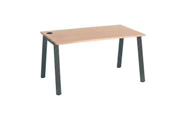 ECLA Right Office Pack Light Oak L 160 x D 80 cm Metal Legs + Versatag Outlet