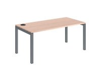 Arko Light Oak Right Desk Pack L 160 cm Anthracite Metal Legs + Versatag Socket