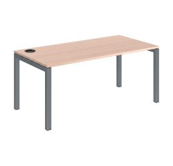 Arko Light Oak Right Desk Pack L 160 cm Anthracite Metal Legs + Versatag Socket