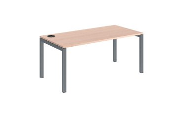 Arko Light Oak Right Desk Pack L 160 cm Anthracite Metal Legs + Versatag Socket