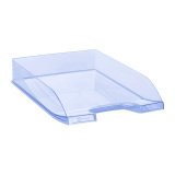 Bruneau mail tray in translucent blue polystyrene