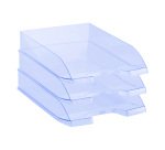 Pack 3 corbeilles à courrier Bruneau bleues + 3 offertes