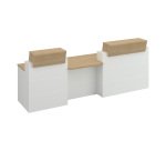 Straight reception desk L 280 x D 83 cm Quadri oak