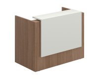 Compact reception desk Jana walnut/white W 166 cm