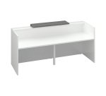 Banque d'accueil droite blanc/anthracite L 246 cm haute - Guest