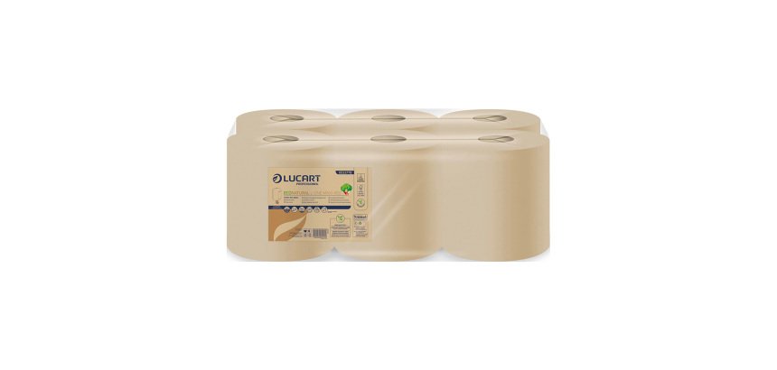 Bobinas secamanos Lucart EcoNatural L-ONE Maxi 450 - pack de 6 rollos