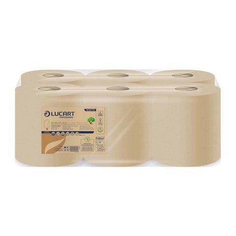 Bobinas secamanos Lucart EcoNatural L-ONE Maxi 450 - pack de 6 rollos