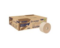 Papel higiénico Jumbo EcoNatural Lucart 900ID doble capa 202 m- caja de 12 rollos