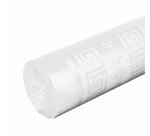 Damask paper tablecloth Pronappe white - Roll of 25 m