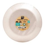 Assiette en carton Pronappe Ø 23 cm, blanche - Lot de 50