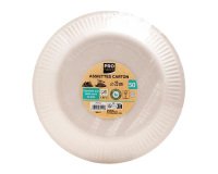 Assiette en carton Pronappe Ø 23 cm, blanche - Lot de 50