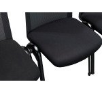 Chaise MONDAY - Accrochable - Dossier maille - Pieds métal