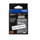 Ruban laminé Brother 24 mm TZE S251 blanc écriture noire