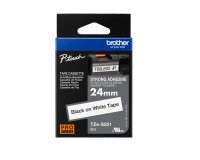 Brother laminated tape 24 mm TZE S251 white with black text