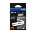 Ruban laminé Brother 12 mm TZE S231 blanc écriture noire