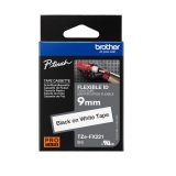 Ruban laminé Brother 9 mm TZE FX221 blanc écriture noire