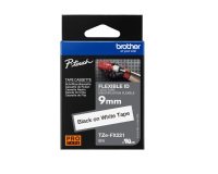 Brother Laminated Tape 9 mm TZE FX221 White Black Print