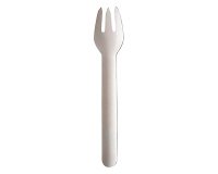 Fourchette en papier  blanc - Lot de 100