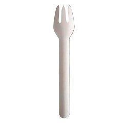 Fourchette en papier  blanc - Lot de 100