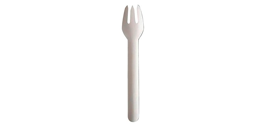 Fourchette en papier  blanc - Lot de 100