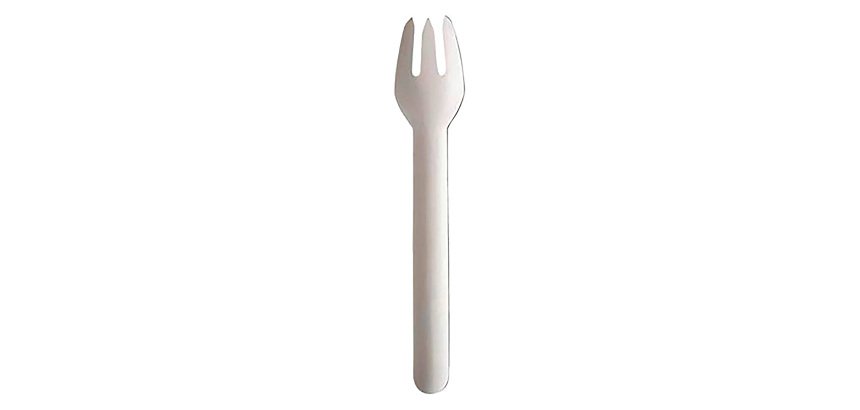 Fourchette en papier  blanc - Lot de 100