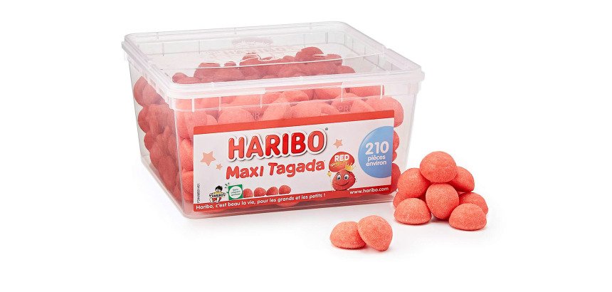 Haribo Tagada strawberry candy - Box of 1 kg