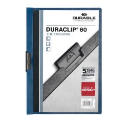 Dossier pinza lateral metálica Duraclip® 60 hojas A4 Durable azul oscuro