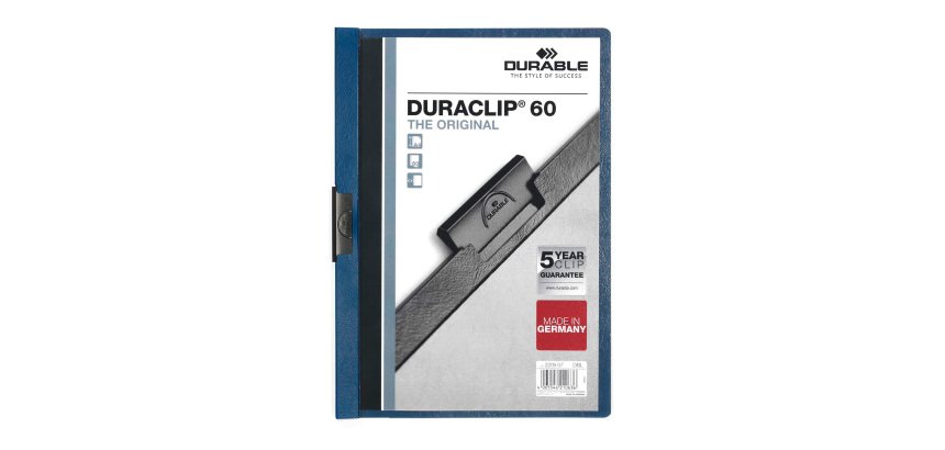 Dossier pinza lateral metálica Duraclip® 60 hojas A4 Durable azul oscuro