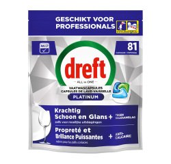 Dreft Pro Platinum regular All in 1 dishwashing - Bag of 81 capsules