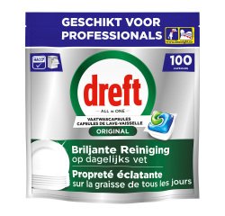 Dreft Original Regular All in 1 vaatwasser - Zak 100 capsules