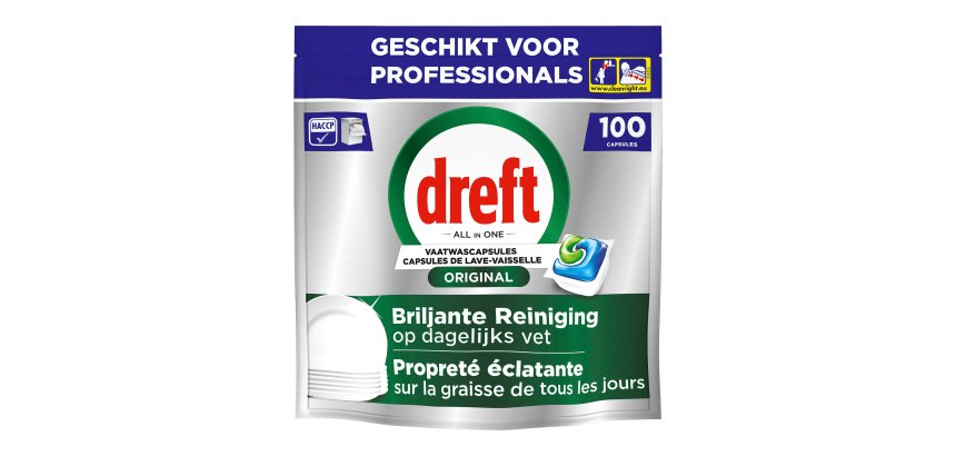 Dreft Original Regular All in 1 vaatwasser - Zak 100 capsules