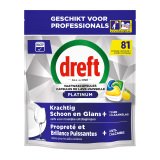 Dreft Platinum All in 1 vaatwas citroen - Zak 81 capsules