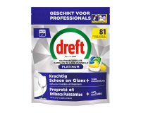 Dreft Platinum All in 1 Lemon Dishwashing - Bag of 81 Capsules