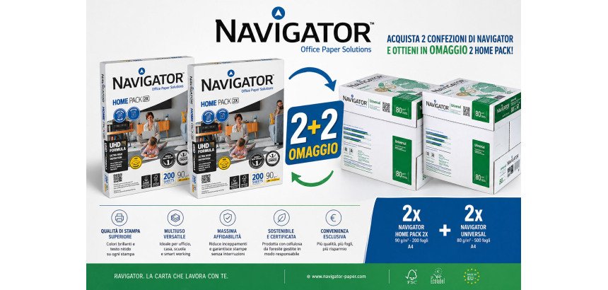 Navigator Advantage Pack - Carta A4 Universal + home pack