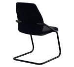 Chaise reconditionnée Sedus - pietement métal type luge - noire