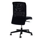 Chaise de bureau Majencia reconditionnée - assise tissu et dossier maille - noire