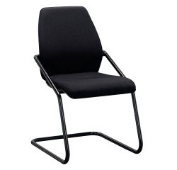 Chaise reconditionnée Sedus - pietement métal type luge - noire