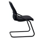 Chaise reconditionnée Sedus - pietement métal type luge - noire